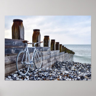 Cykel vid stranden poster