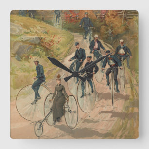 Cykel ~ Vridväggsklocka Fyrkantig Klocka
