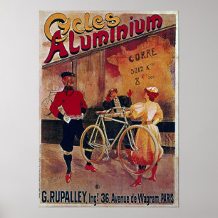 Cykeladvertizingvintage cyklar aluminium poster