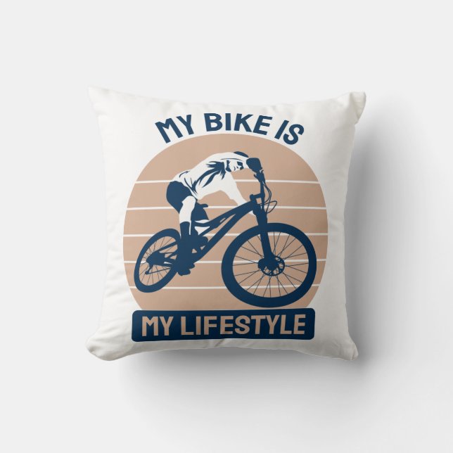 Cykelälskare - Min cykel är min livsstil Kudde (Framsida)