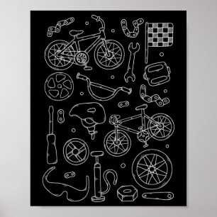 Cykelälskare Mountainbike Downhill Cykling Mtb Åkn Poster