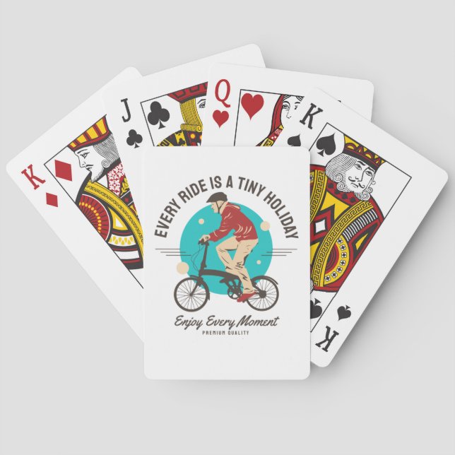 Cykelälskare - njut av varje ögonblick casinokort (Baksidan)