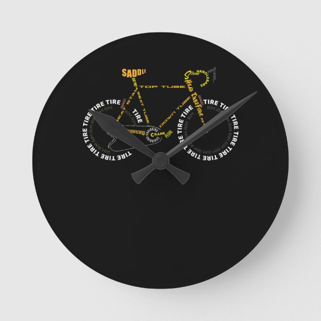 Cykelanatomi Cute Cycling är livstidsgåva Rund Klocka (Framsida)