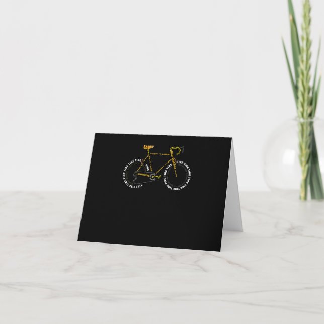 Cykelanatomi Cute Cycling är livstidsgåva Tack Kort (Framsida)