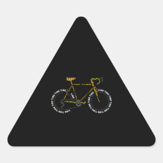 Cykelanatomi Cute Cycling är livstidsgåva Triangelformat Klistermärke