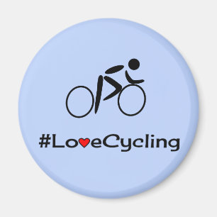 Cykelblått för kärlek magnet