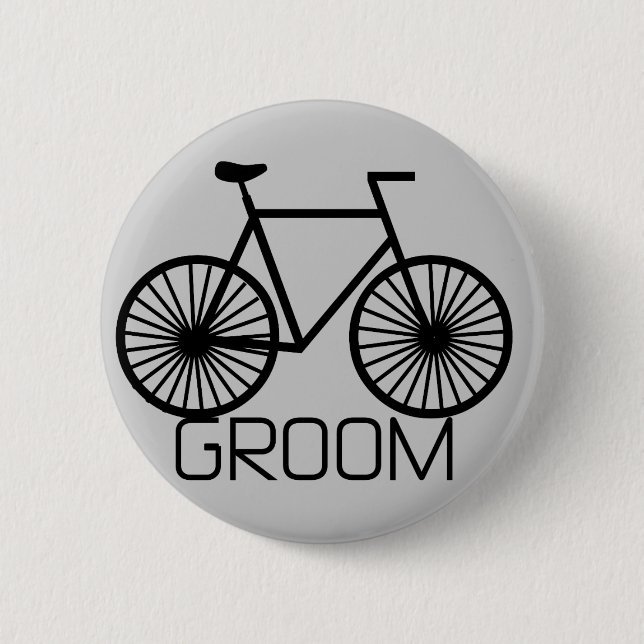 CykelbrudgumTshirts och gåvor Knapp (Framsida)