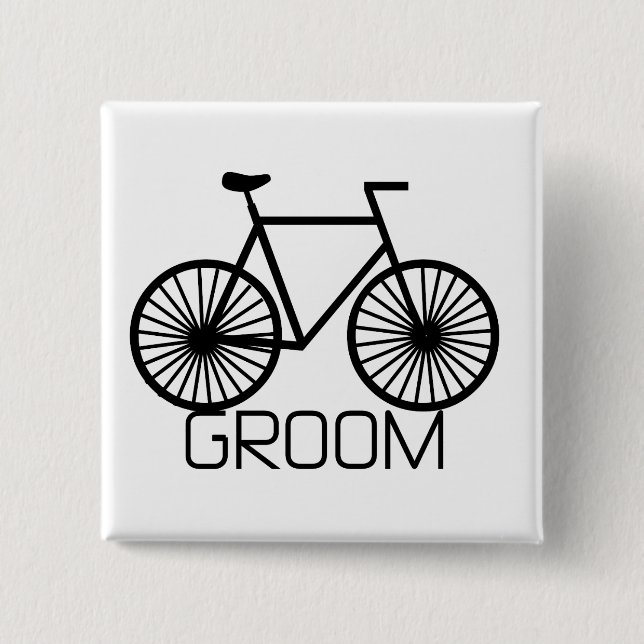 CykelbrudgumTshirts och gåvor Knapp (Framsida)