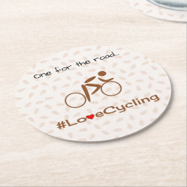 Cykelbrunn från kärlek underlägg papper rund