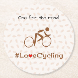 Cykelbrunn från kärlek underlägg papper rund