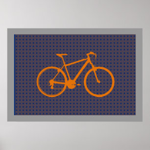 Cykelcykel för orange poster