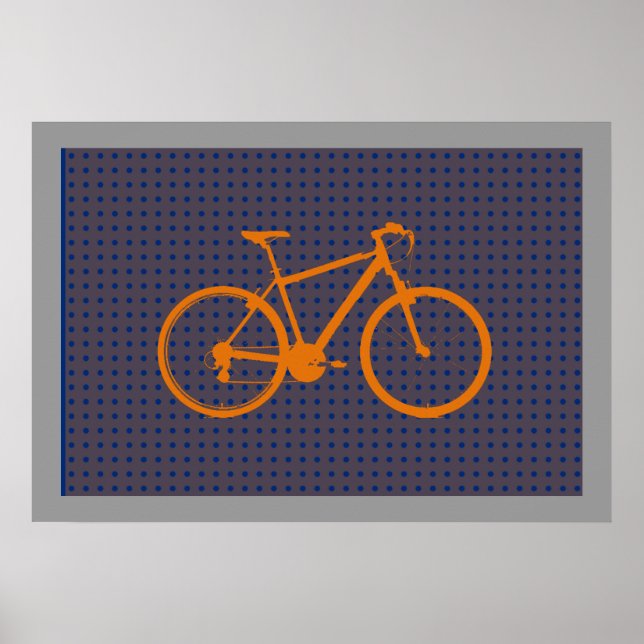 Cykelcykel för orange poster (Framsidan)