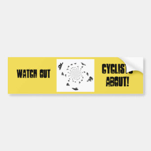 Cykelcykel i abstrakt Tävling Bildekal
