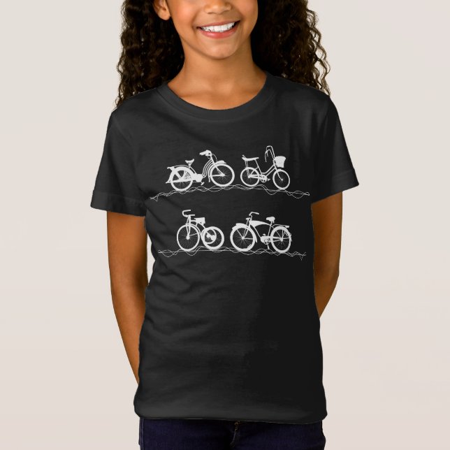 Cykelcykel Vit T-Shirt (Framsida)