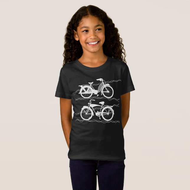 Cykelcykel Vit T-Shirt (Hel framsida)