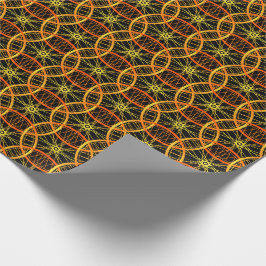 Cykelcykelns orange svart mönster presentpapper