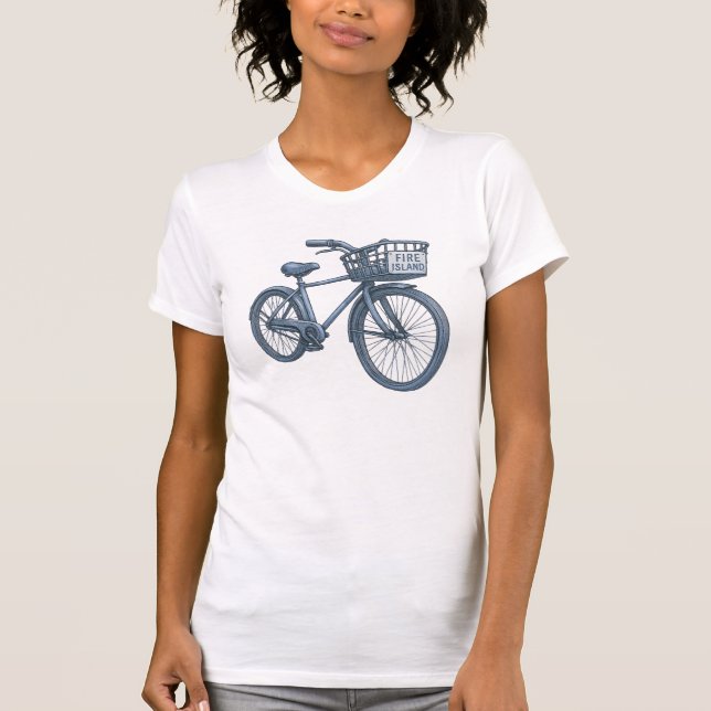 Cykelcyklar i basket sketch Long Island NY T Shirt (Framsida)
