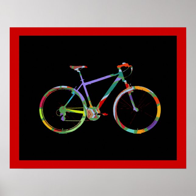 Cykelcyklar, tryckdekor poster (Framsidan)