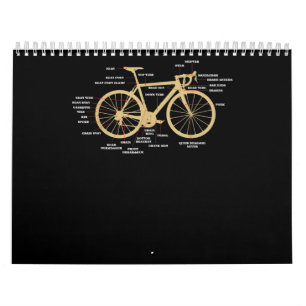 Cykelcykling Anatomy Road Bike Parts Biking Kalender