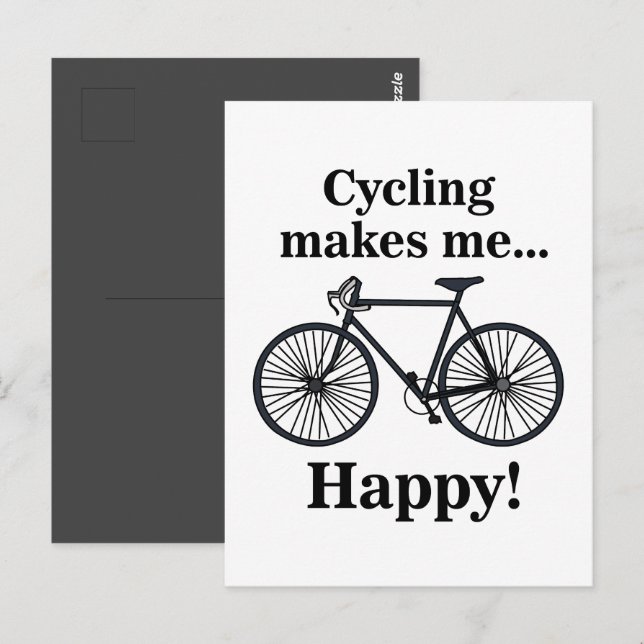Cykelcykling - Biking Cyclist Vykort (Fram/baksida)