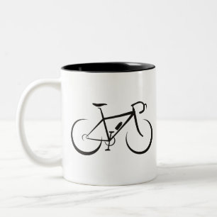 Cykelcykliska cykliska cyklar för coola utomhus Två-Tonad mugg