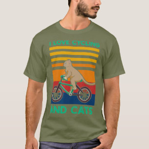 Cykelcyklist i Kärlek och cyklister i katter T Shirt