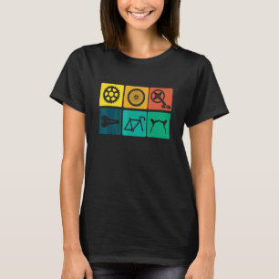 Cykeldelar Cykling Cykling Cyklist Graf T Shirt