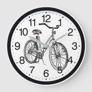 Cykeldesignen tar tid på med numrerar stor klocka