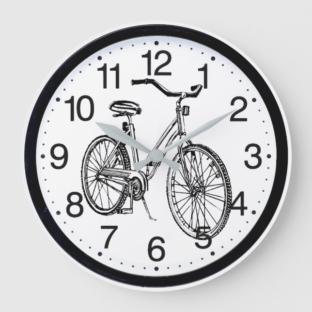 Cykeldesignen tar tid på med numrerar stor klocka (Framsida)