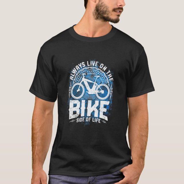 Cykelelektriska cyklar som avger motif Cycling E B T Shirt (Framsida)