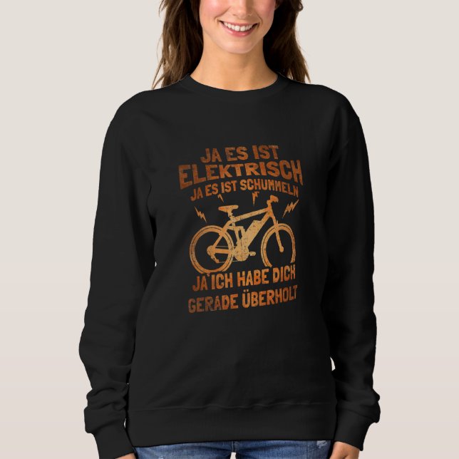 Cykelelektriska cyklar som avger motif-cykling E B T Shirt (Framsida)