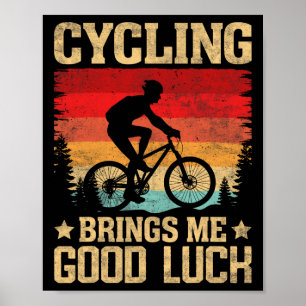 Cykelentusiast för landsvägscykling Mountain Bikin Poster