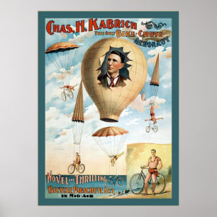 Cykelfallskärmen agerar affischen för poster