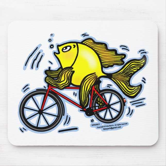 Cykelfisk (cykeln) musmatta (Framsidan)