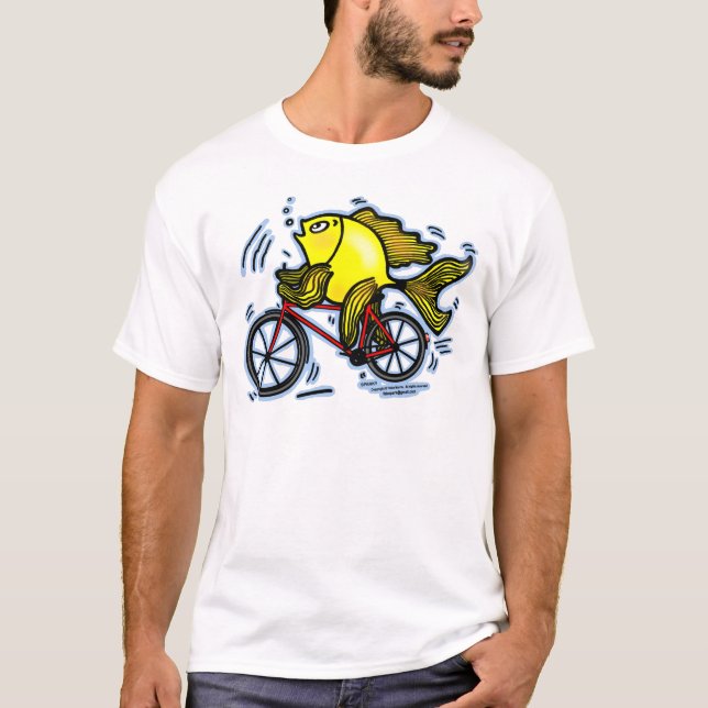 Cykelfisk (cykeln) t-shirt (Framsida)