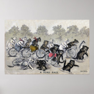 Cykelformade katter poster