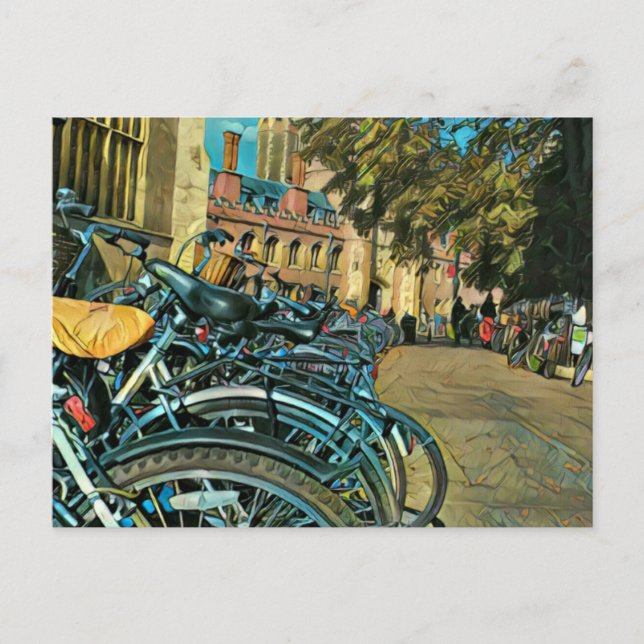 Cykelgåvor med vintagekaraktär vykort (Framsida)