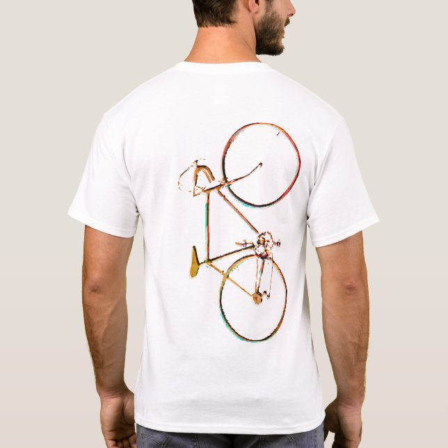 Cykelgrafik.cykel för biker för snyggt t shirt (Baksida)