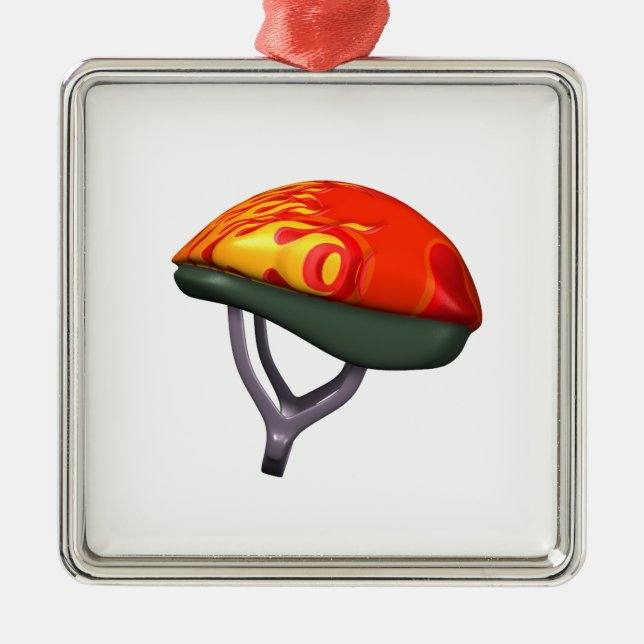 Cykelhjälm Julgransprydnad Metall (Framsidan)