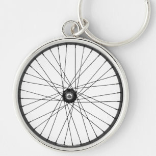 Cykelhjul Rund Silverfärgad Nyckelring