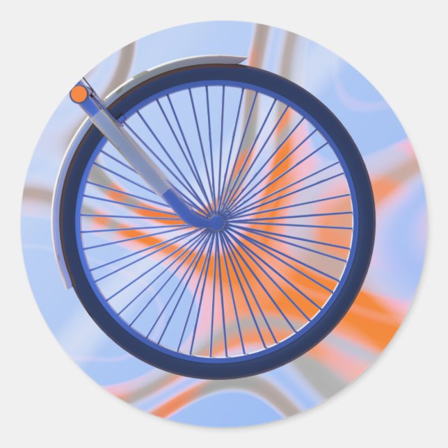 Cykelhjul Runt Klistermärke (Framsida)
