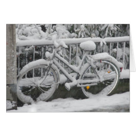 Cykelhölje med Snö Hälsningskort