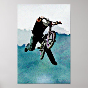 Cykeljippo för fristil BMX Poster
