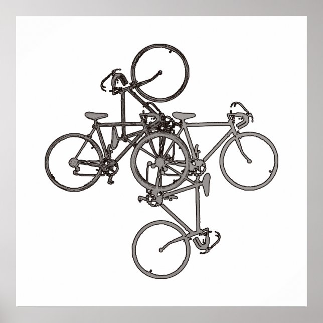 Cykelkonst-coola poster cykelinspirerad (Framsidan)