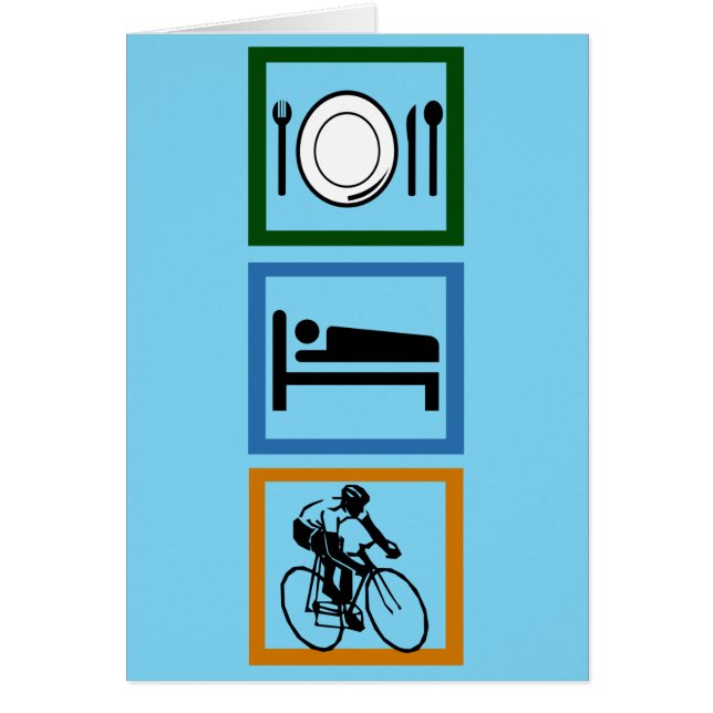 Cykelkort för strömsparcykel hälsningskort (Framsidan)