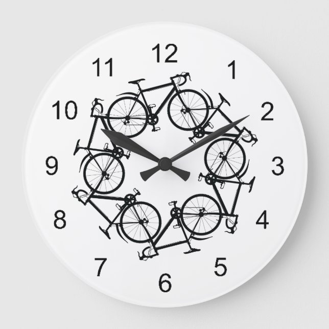 Cykelkretsar Cycling Wall Clock Stor Klocka (Framsida)