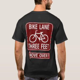 CykelLane 3 fot flyttning över! Röd T-tröjaMÖRK - T Shirt