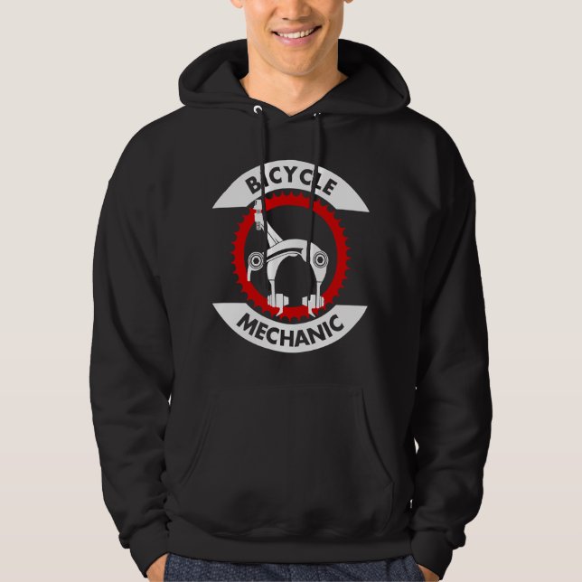 Cykelmekaniker bromskaliper hoodie (Framsida)