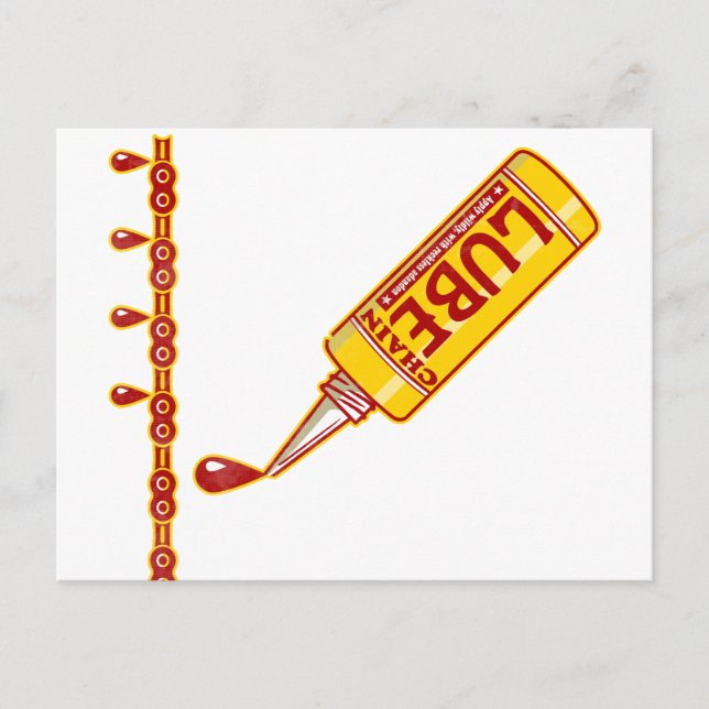 Cykelmekanism för motorcykellub vykort (Framsida)