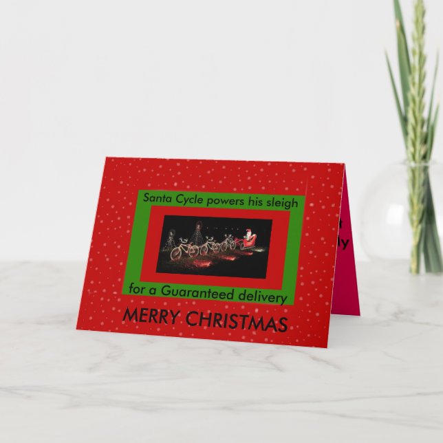 Cykelmotordrivet skjulklapp helgkort (Framsida)